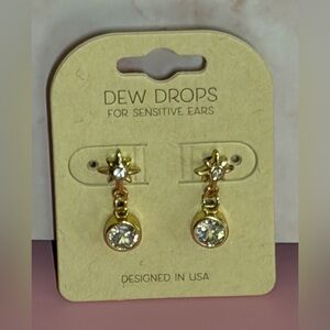 Gold Star Earrings for Sensitive Ears